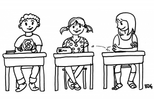 School Books Coloring Page