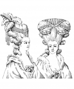 Coloring adult hairdressing style marie antoinette illustration 1880