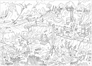 830 Coloring Pages For Adults Landscapes Pictures