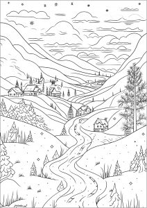 coloring pages of nature for adults