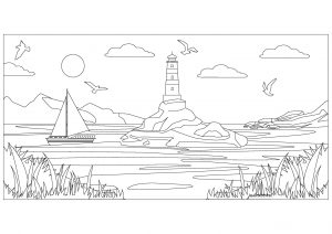 Drawing Landscape #165872 (Nature) – Printable coloring pages