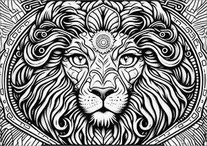 Coloring incredible lion s head isa