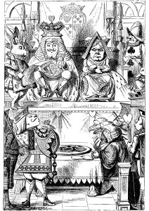 The King and Queen inspecting the pies (Alice in Wonderland)