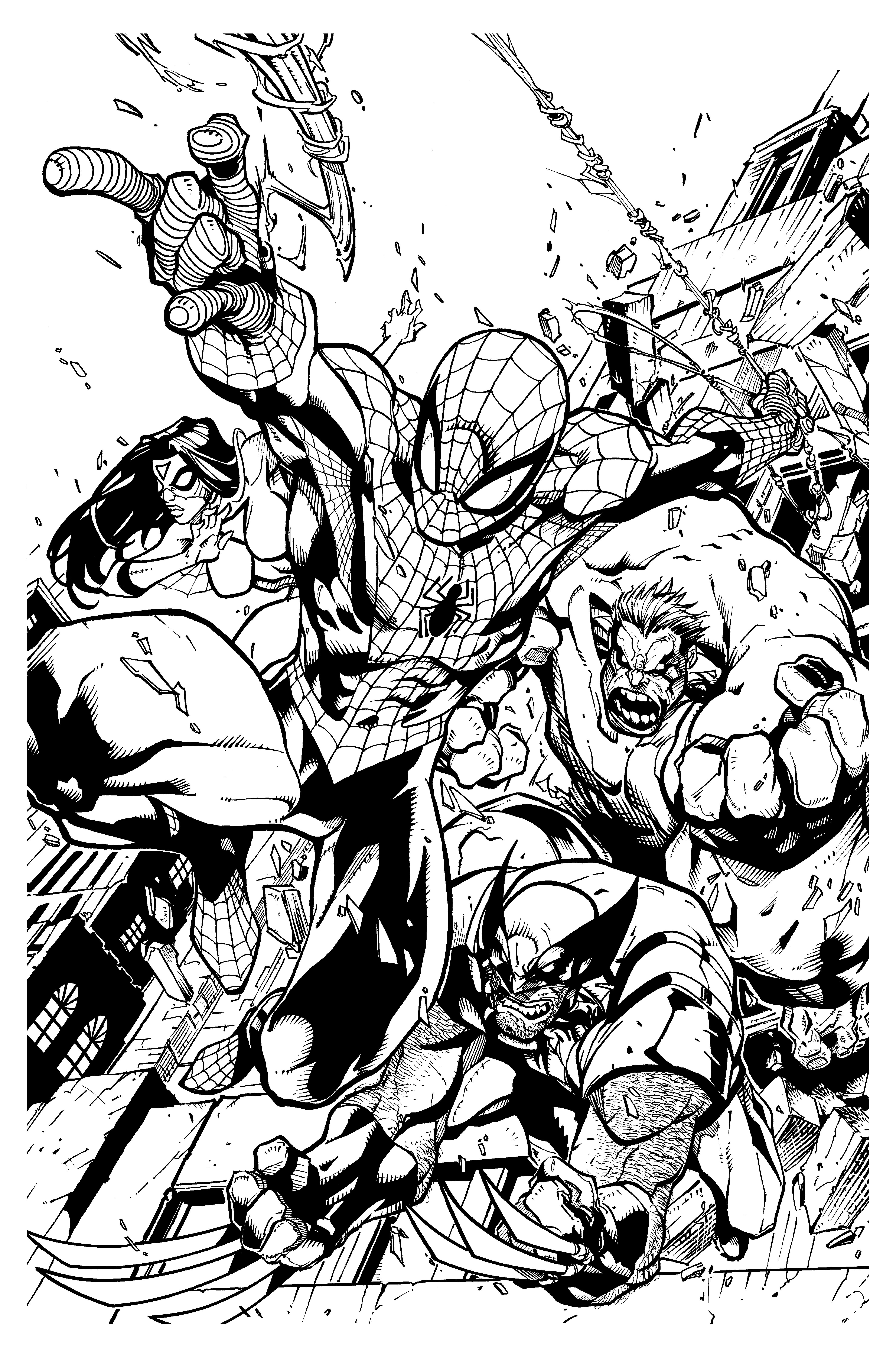 Spider-Man & Wolverine - Books Adult Coloring Pages