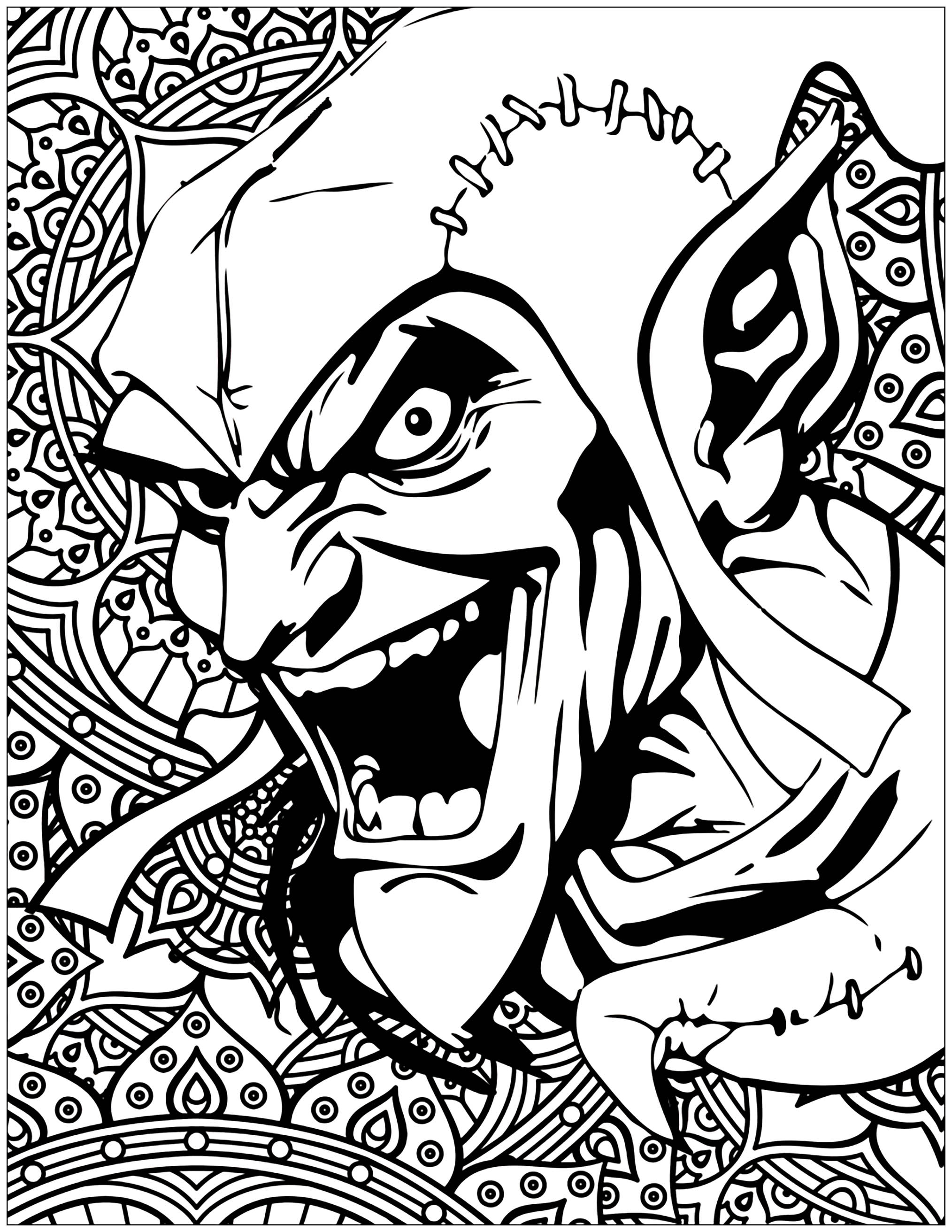 Marvel villains Green Goblin - Books Adult Coloring Pages