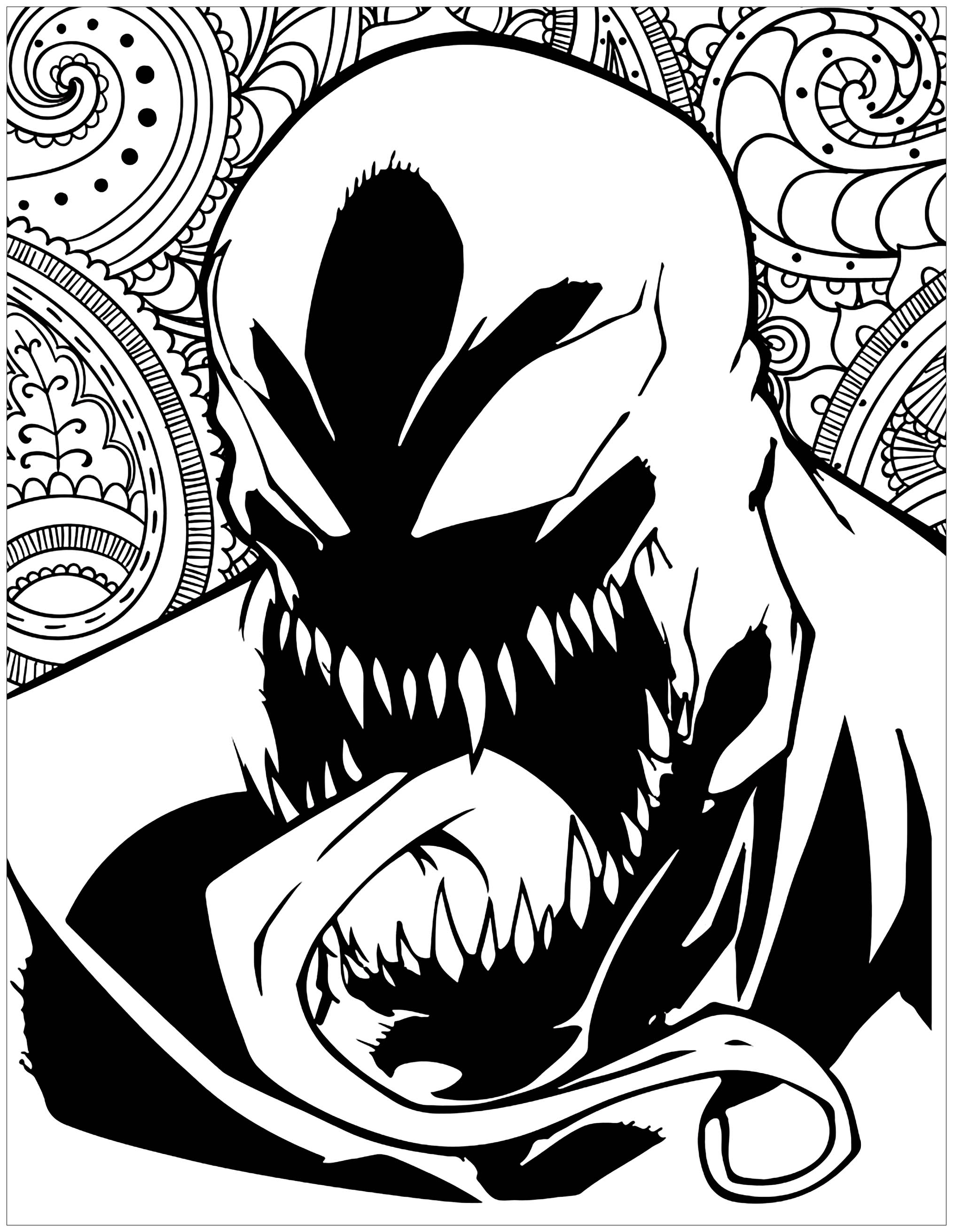 Marvel villains Venom - Books Adult Coloring Pages