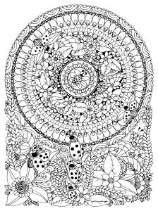 Mandala from a free adult coloring book - Mandalas Adult Coloring Pages