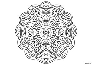 Mandala with simple geometric shapes