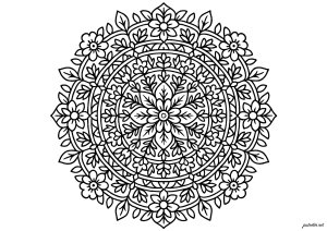Floral mandala with elegant motifs