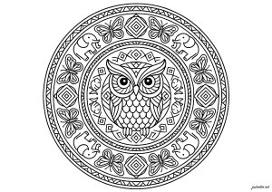 Mandala with Owl