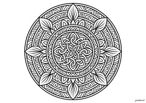 Mandalas with intricate Celtic motifs