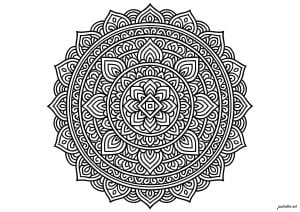 Mandala with complex geometric patterns