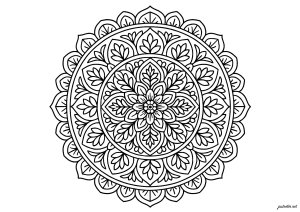 Beautiful, complex floral mandala