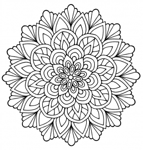 Mandala Coloring Page Adult Color Book Stock Vector (Royalty Free)  1217818243
