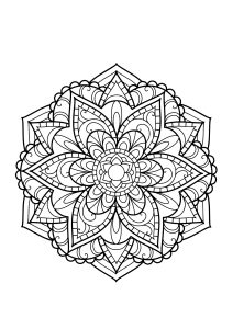 Mandala from a free adult coloring book