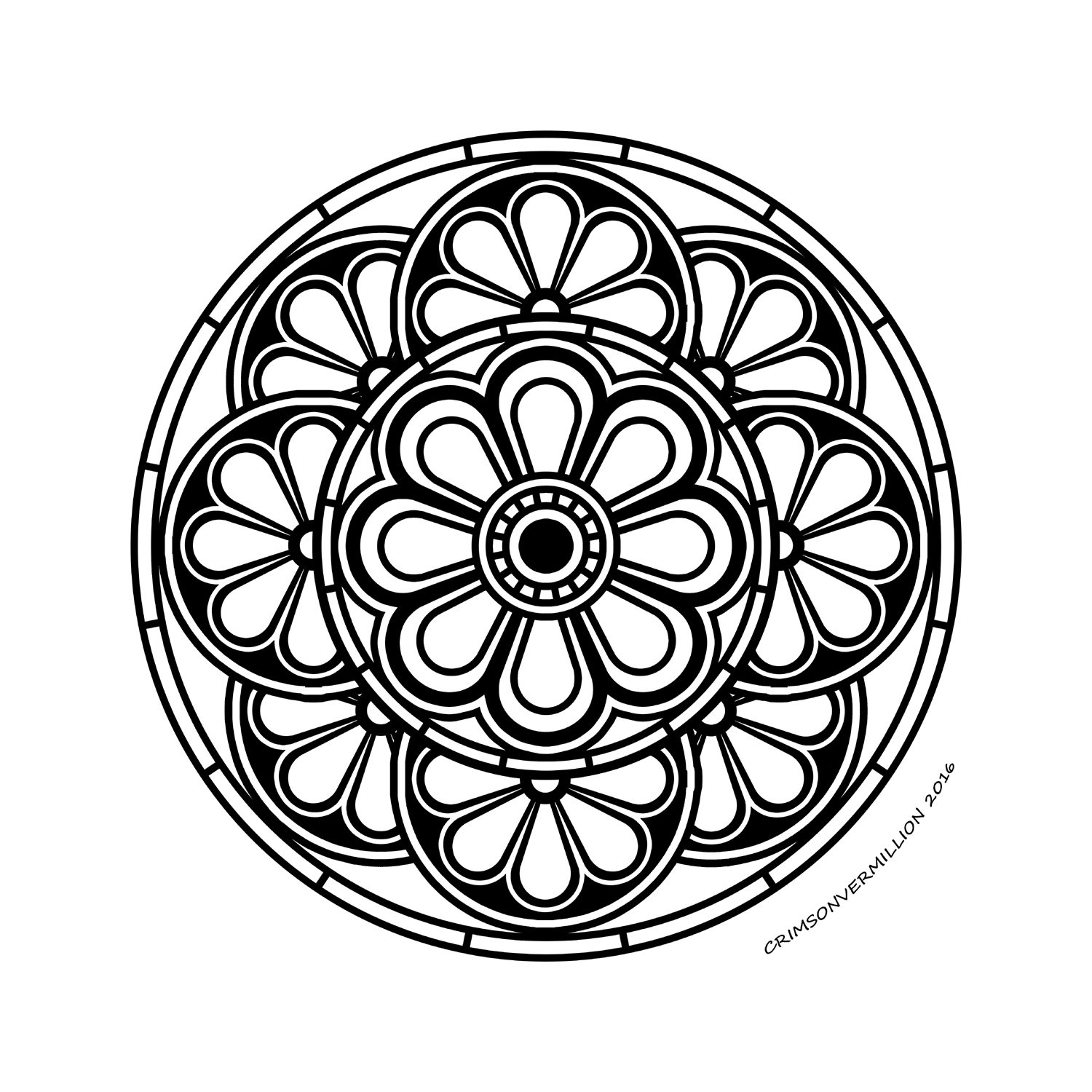 With all his rounded, this mandala is absolutely transcendent!, Artist : Crimson Vermillion