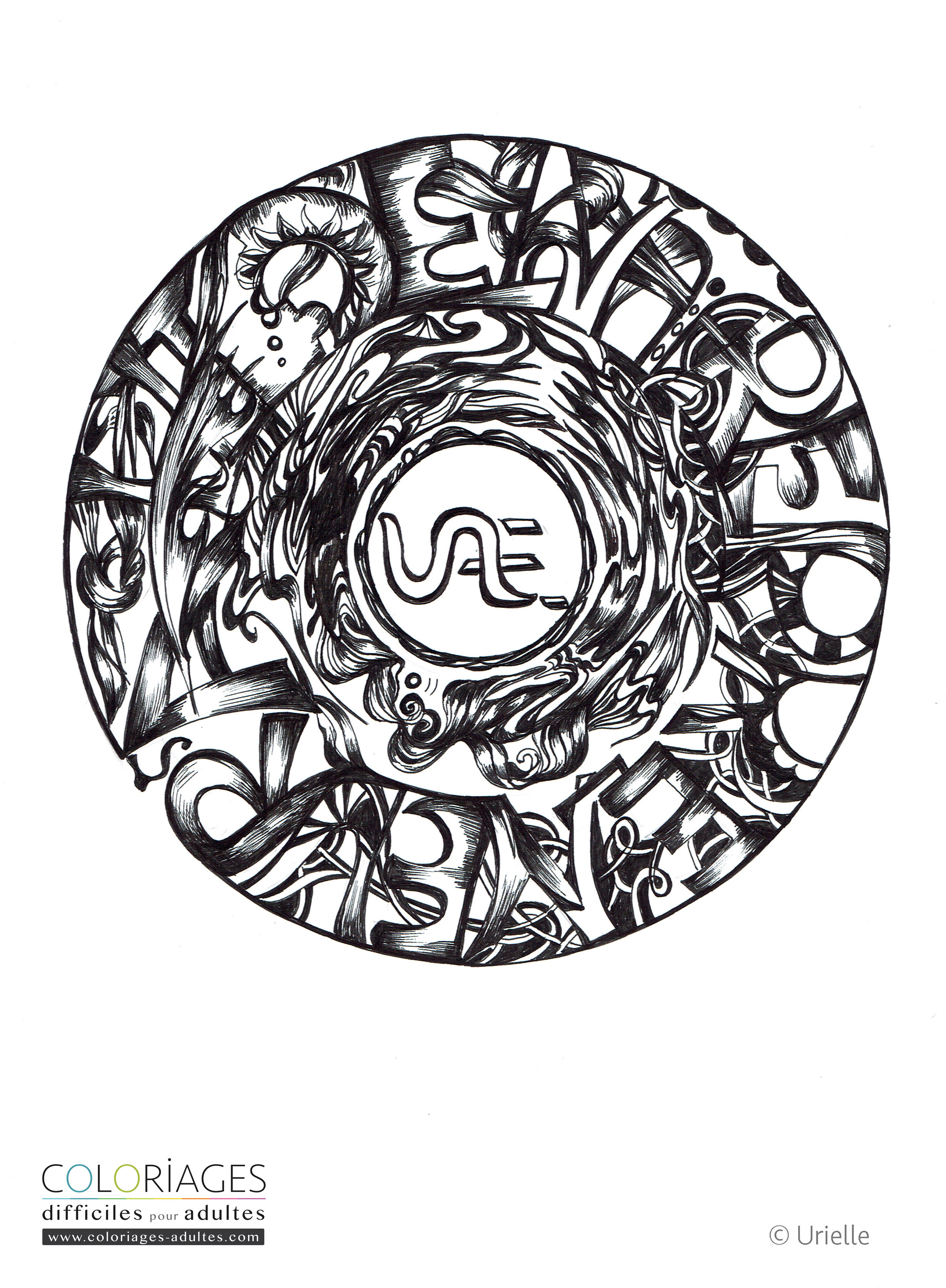 Exclusive mandala drawn for a French Business Association, Artist : Urielle