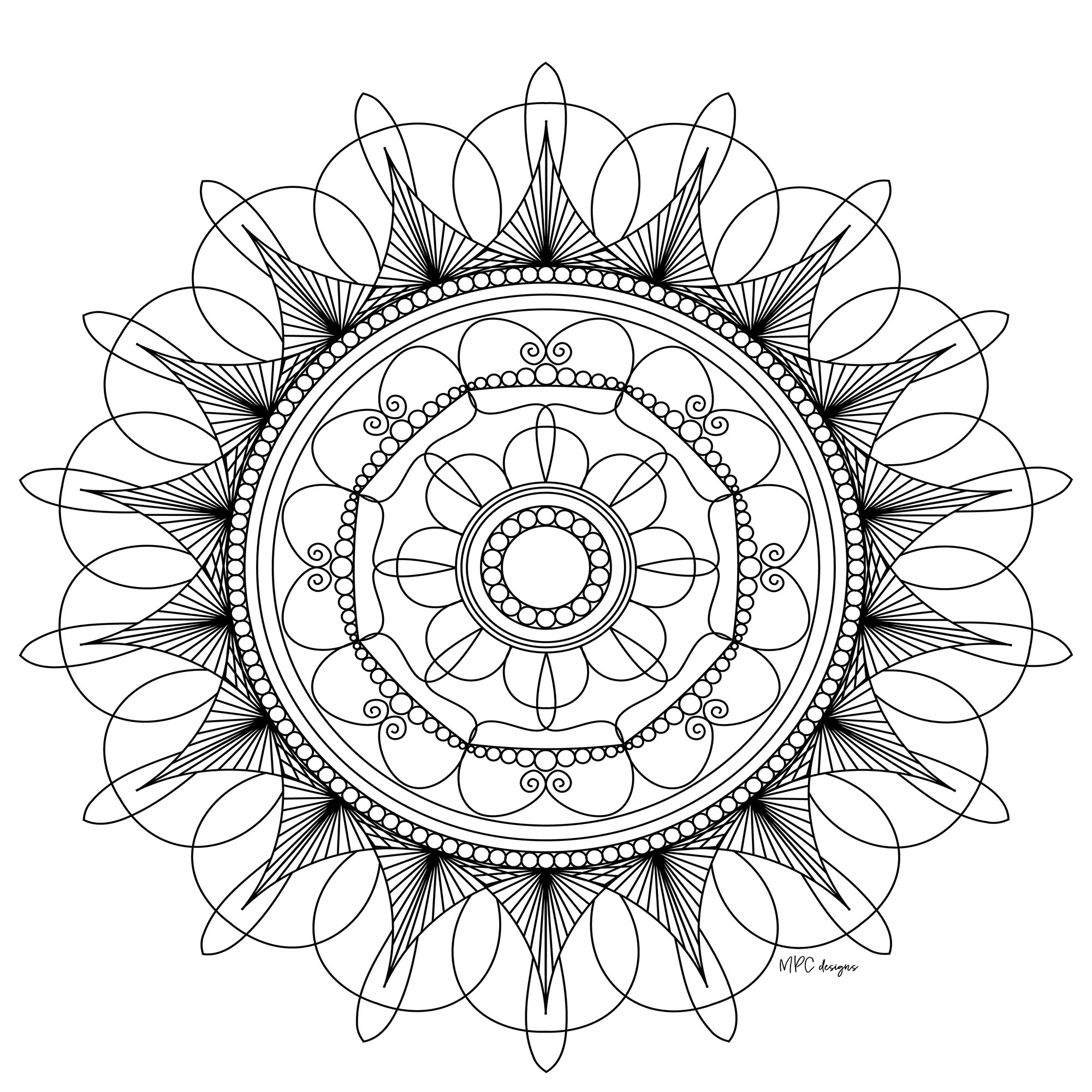 Mandala with pearls, Artist : MPC Design
