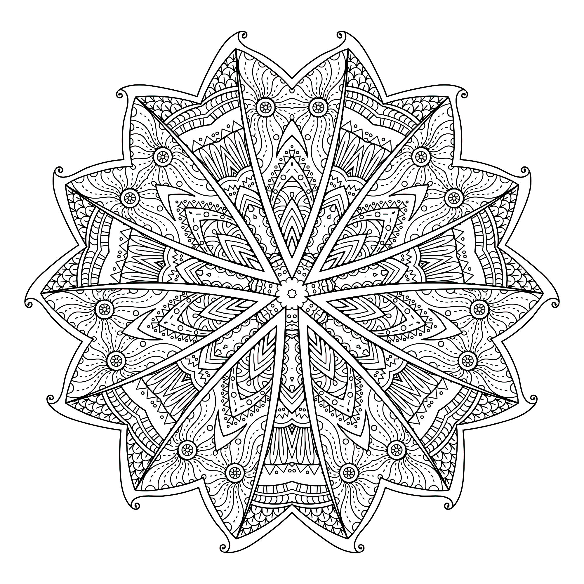 Abstract decorative background - Mandalas Adult Coloring Pages