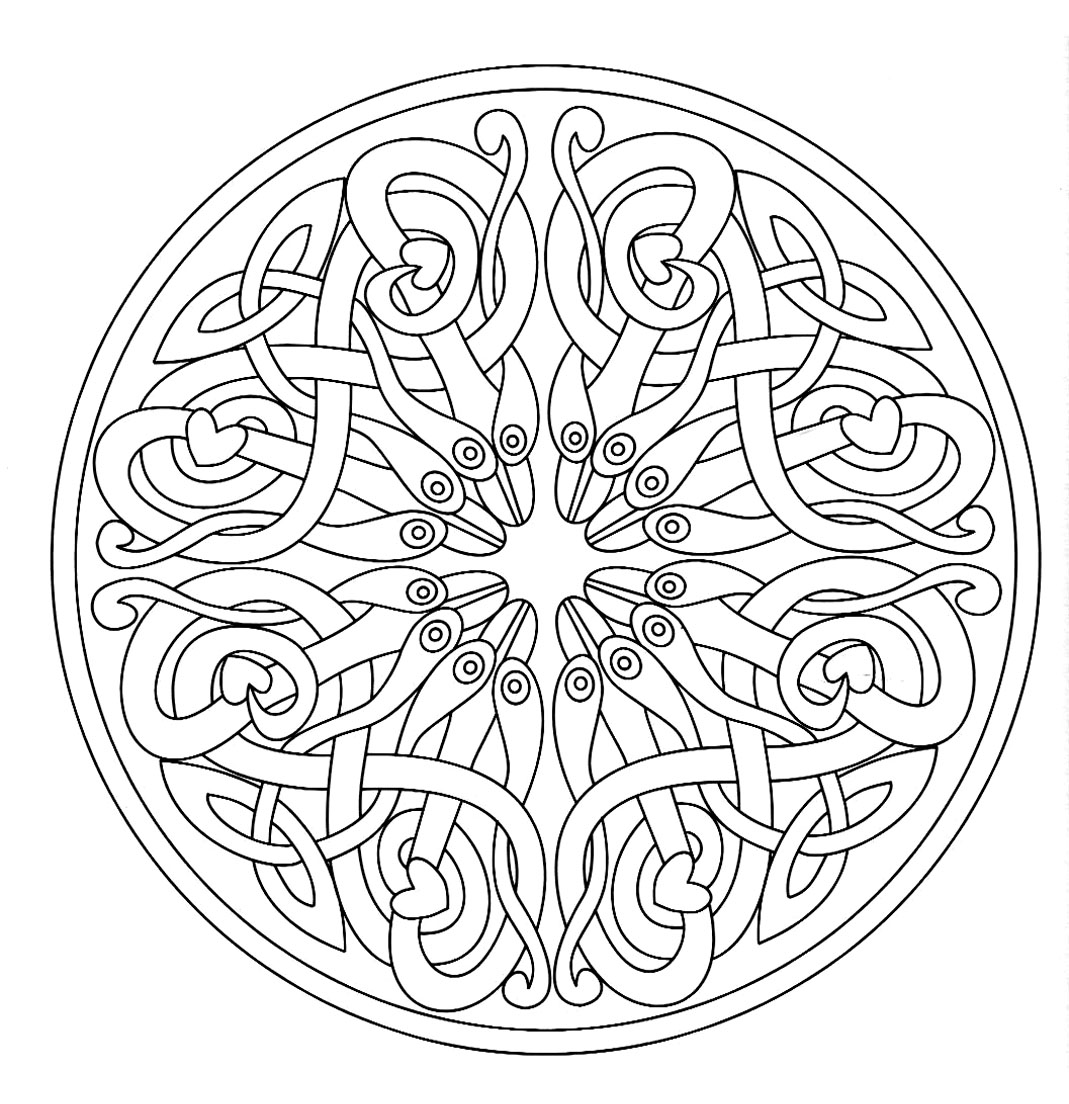 A mandala made of an arabesque, giving a nice sense of movement and of harmony