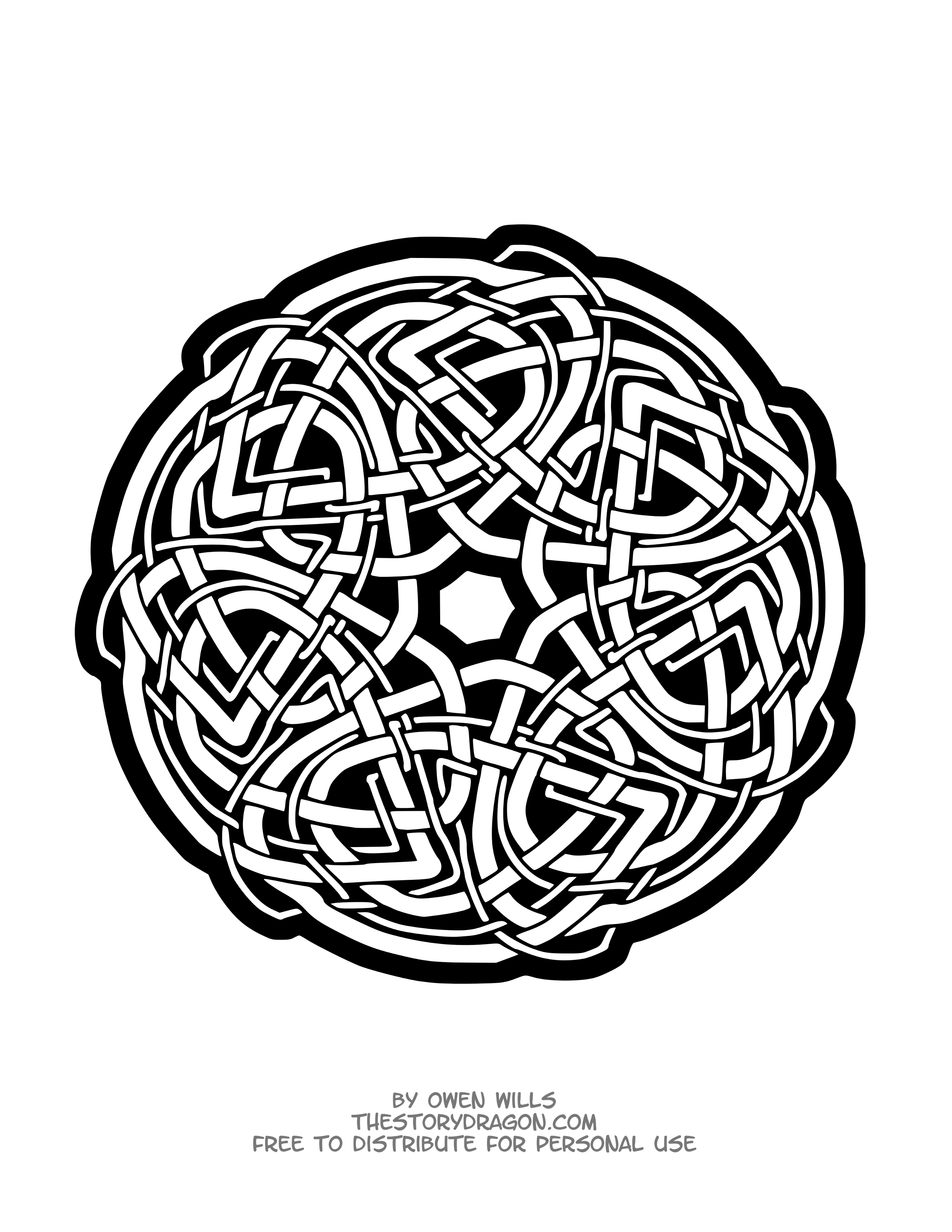 Mandala inspired by Celtic style, Artist : Owen Wills