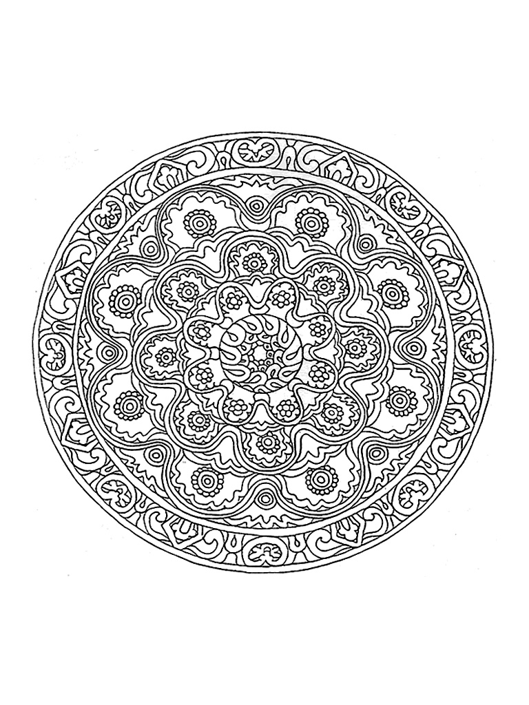Quite difficult coloring by its great wealth, this Mandala will give you a hard time!
