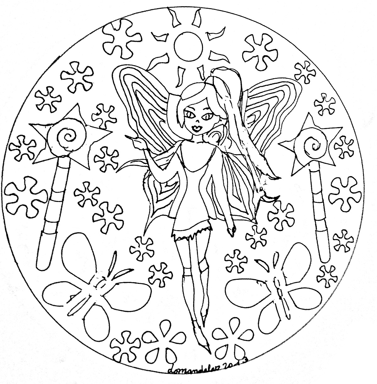 Mandala domandalas fairy - Image with : Fairy, Artist : Domandalas