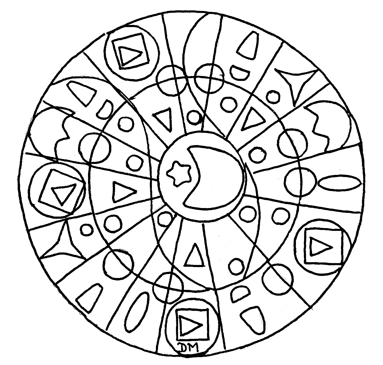 Mandala domandalas simplicite geometrique, Artist : Domandalas
