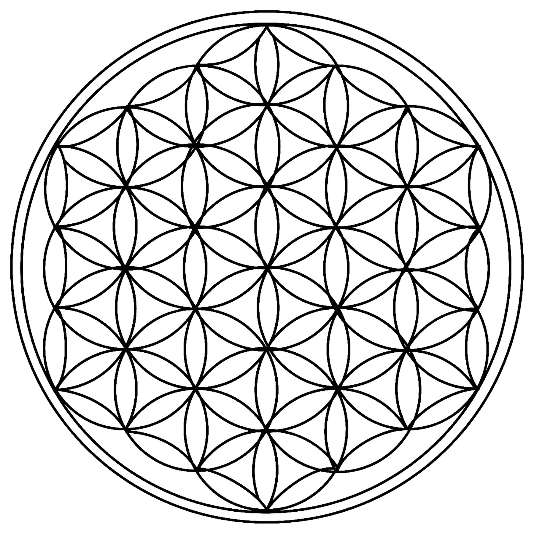 Download Geometric circles - Mandalas Adult Coloring Pages