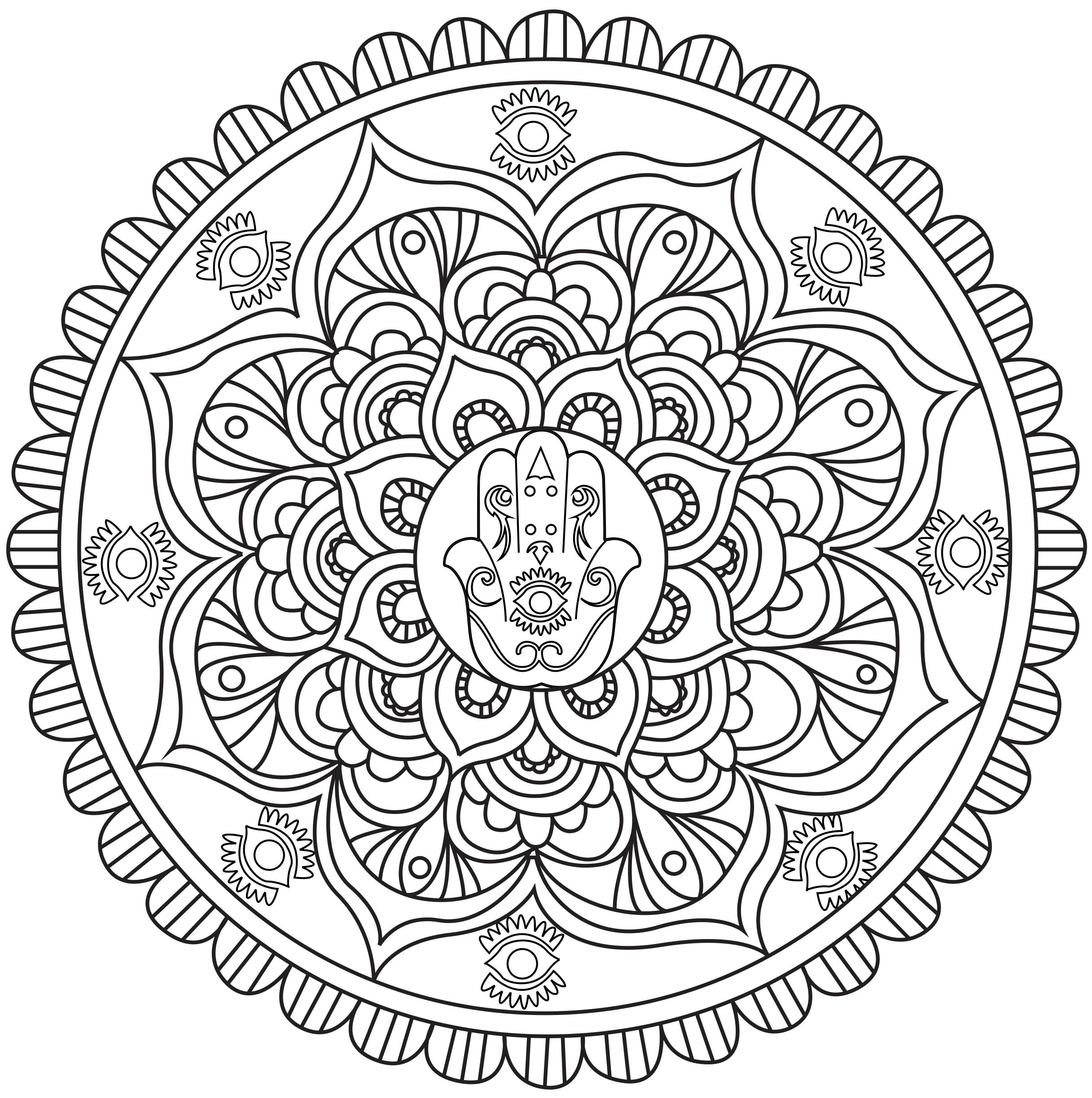 evil eye coloring pages