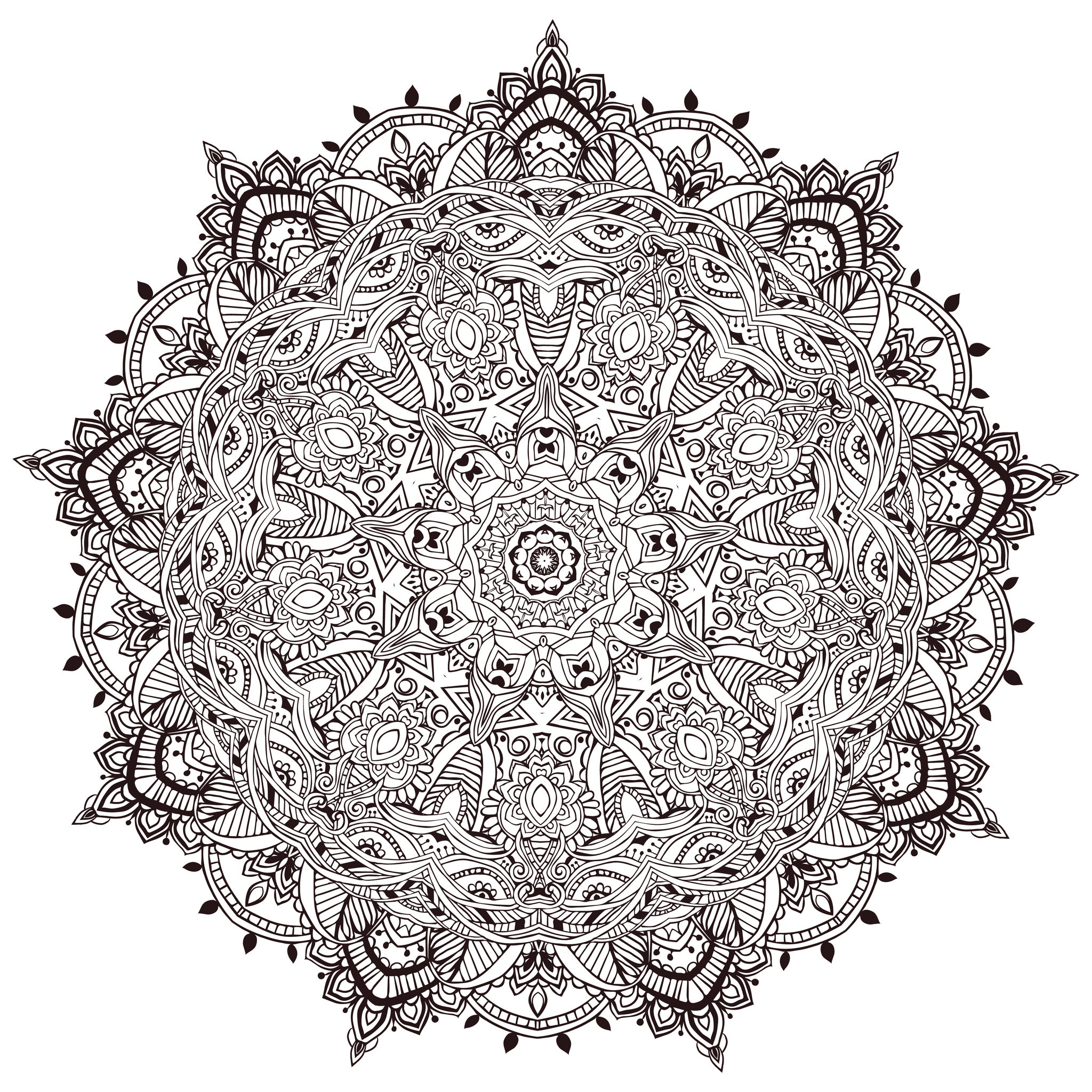 coloring pages for girls mandala