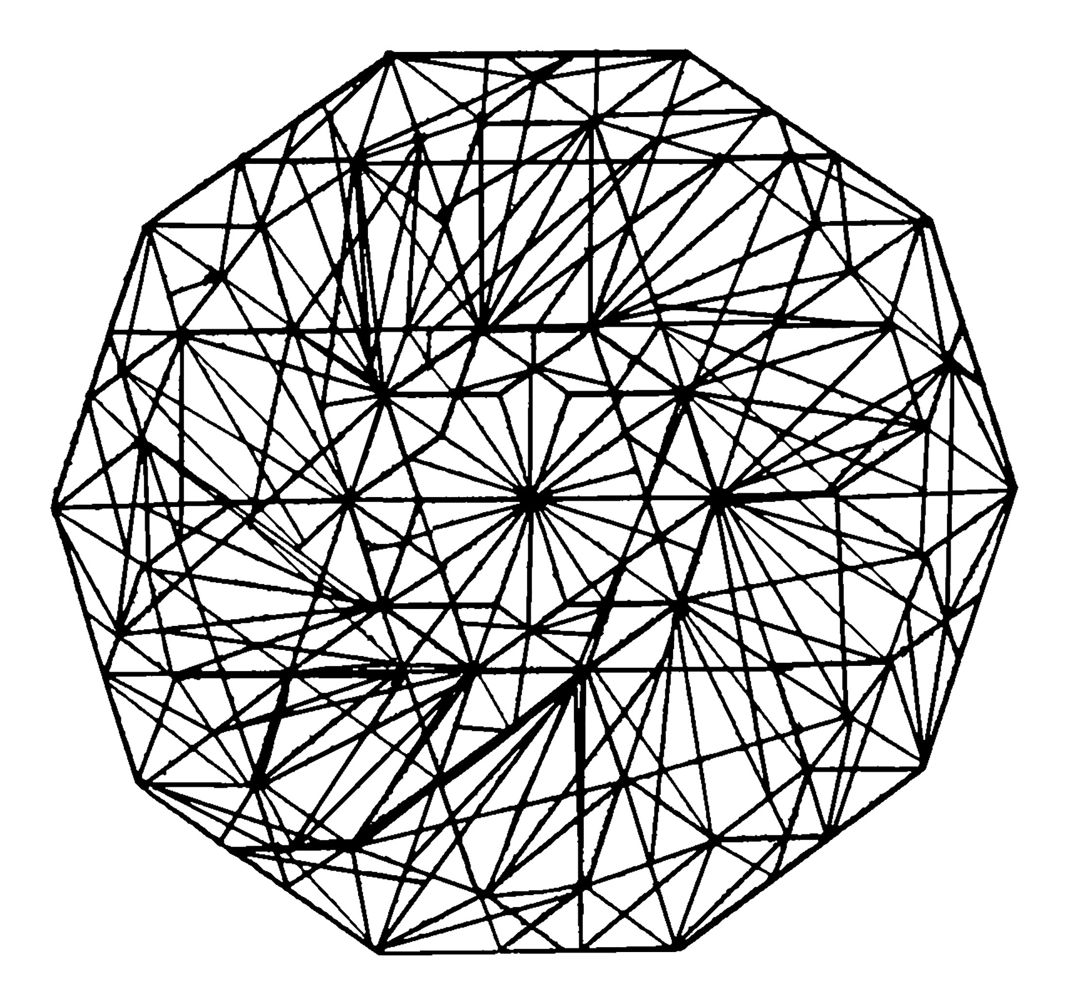Abstract Mandala full of straight lines, Artist : Domandalas