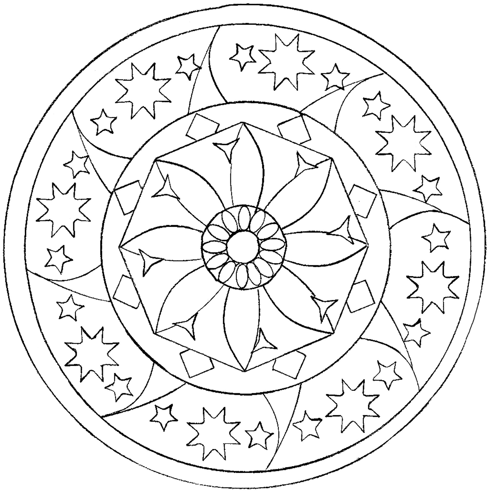 Stars Mandala, Artist : Domandalas