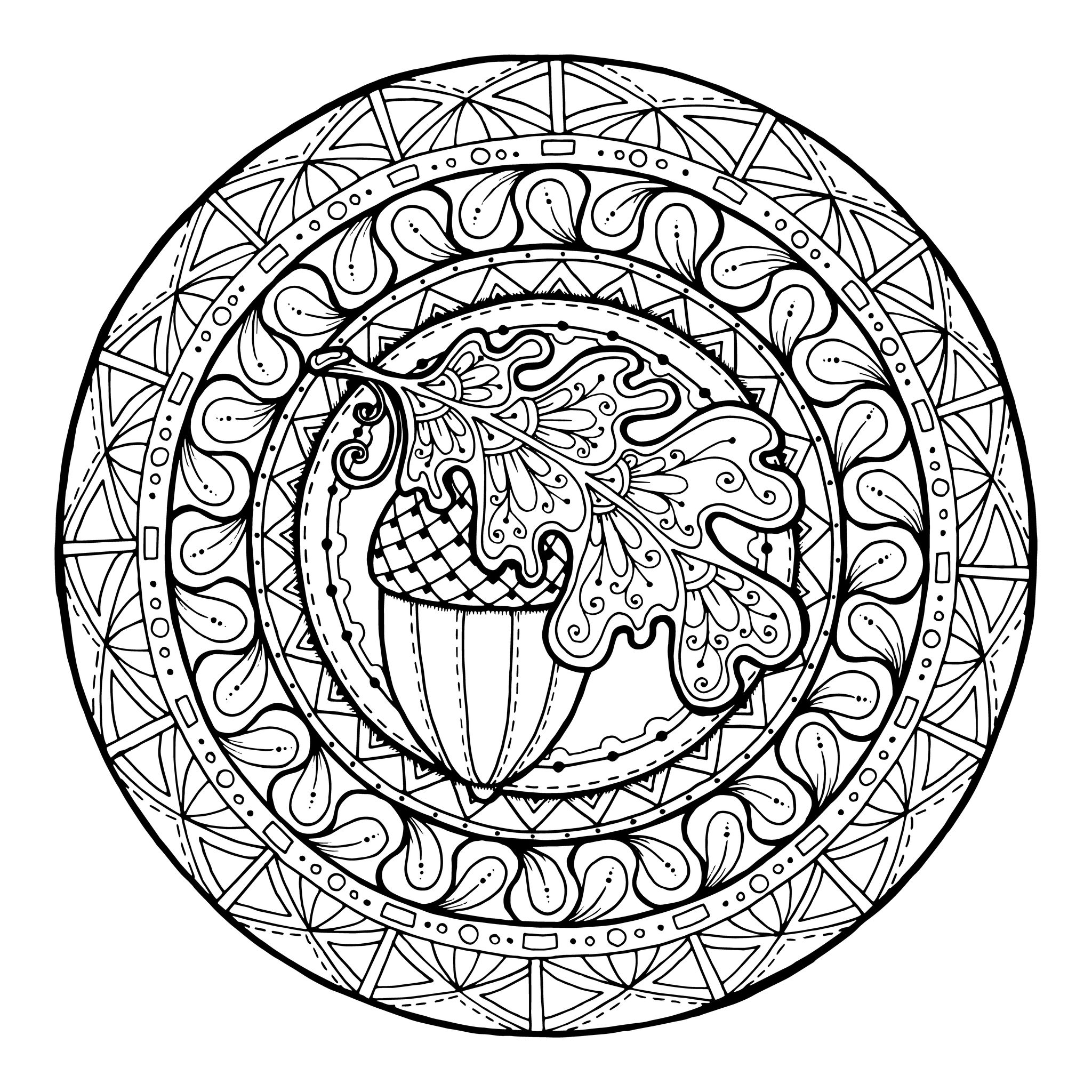 870 Coloring Pages Fall Mandala Images & Pictures In HD