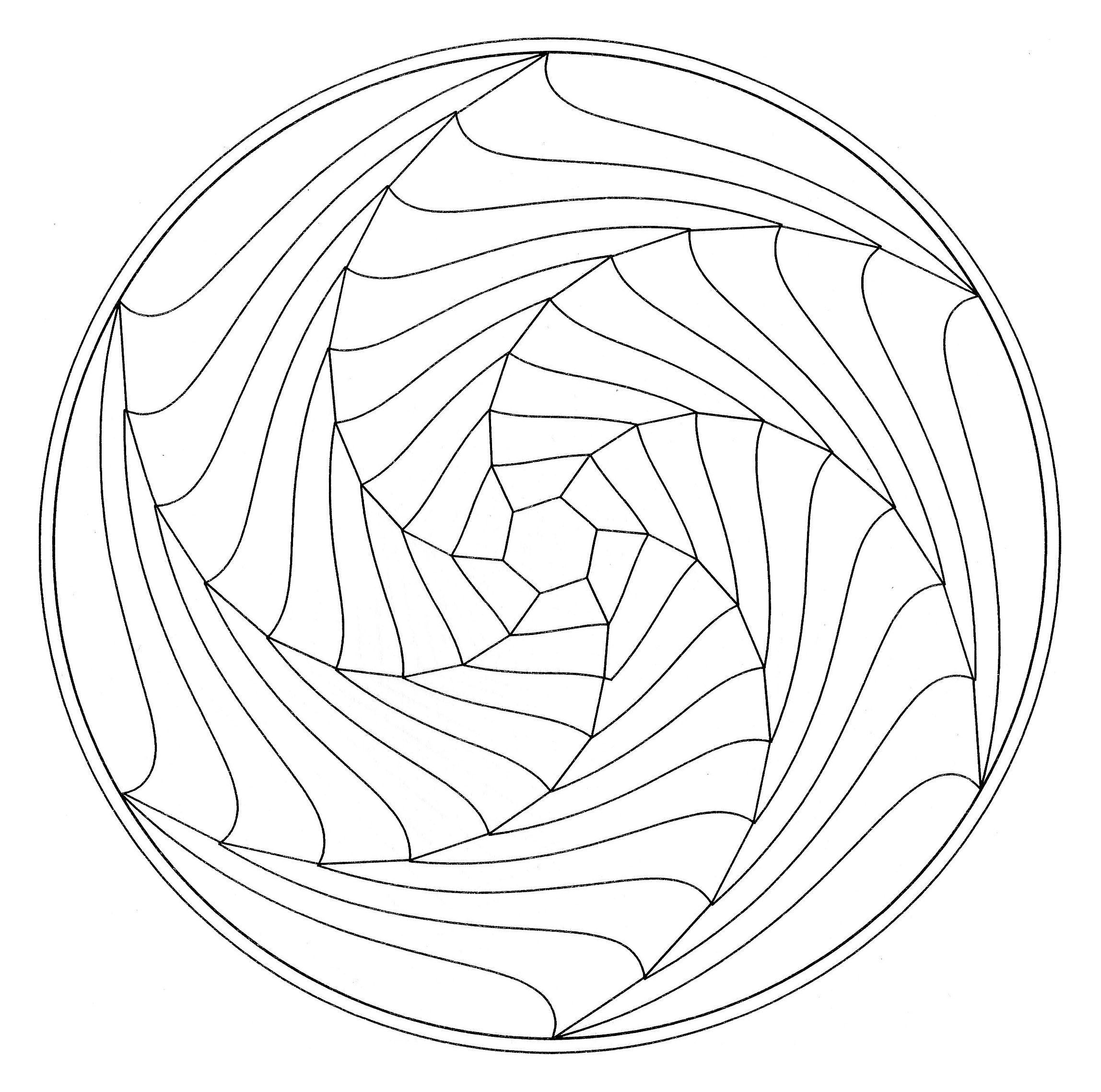 A simple optical illusion in a Mandala