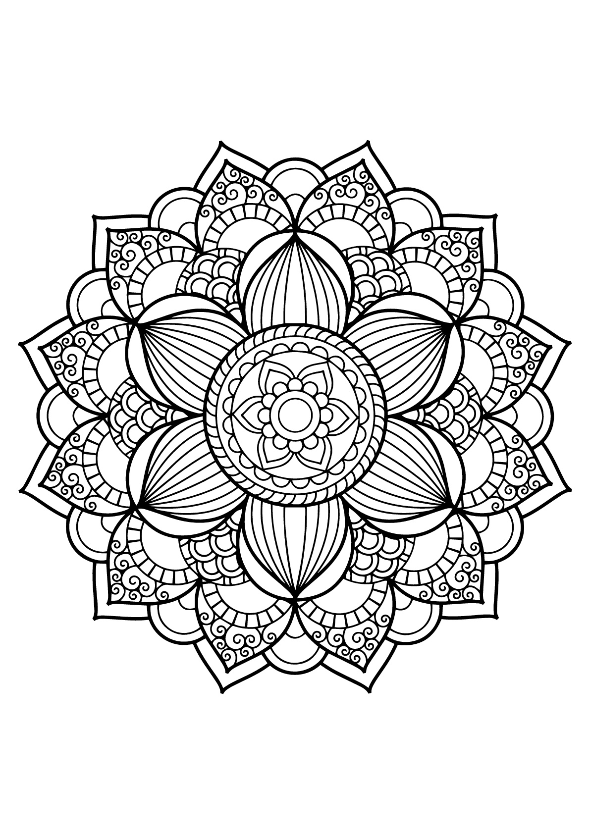 Mandala from Free Coloring book for adults