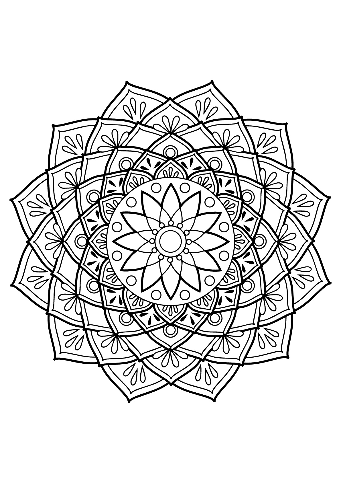 Download Mandala from free coloring books for adults 19 - Mandalas Adult Coloring Pages