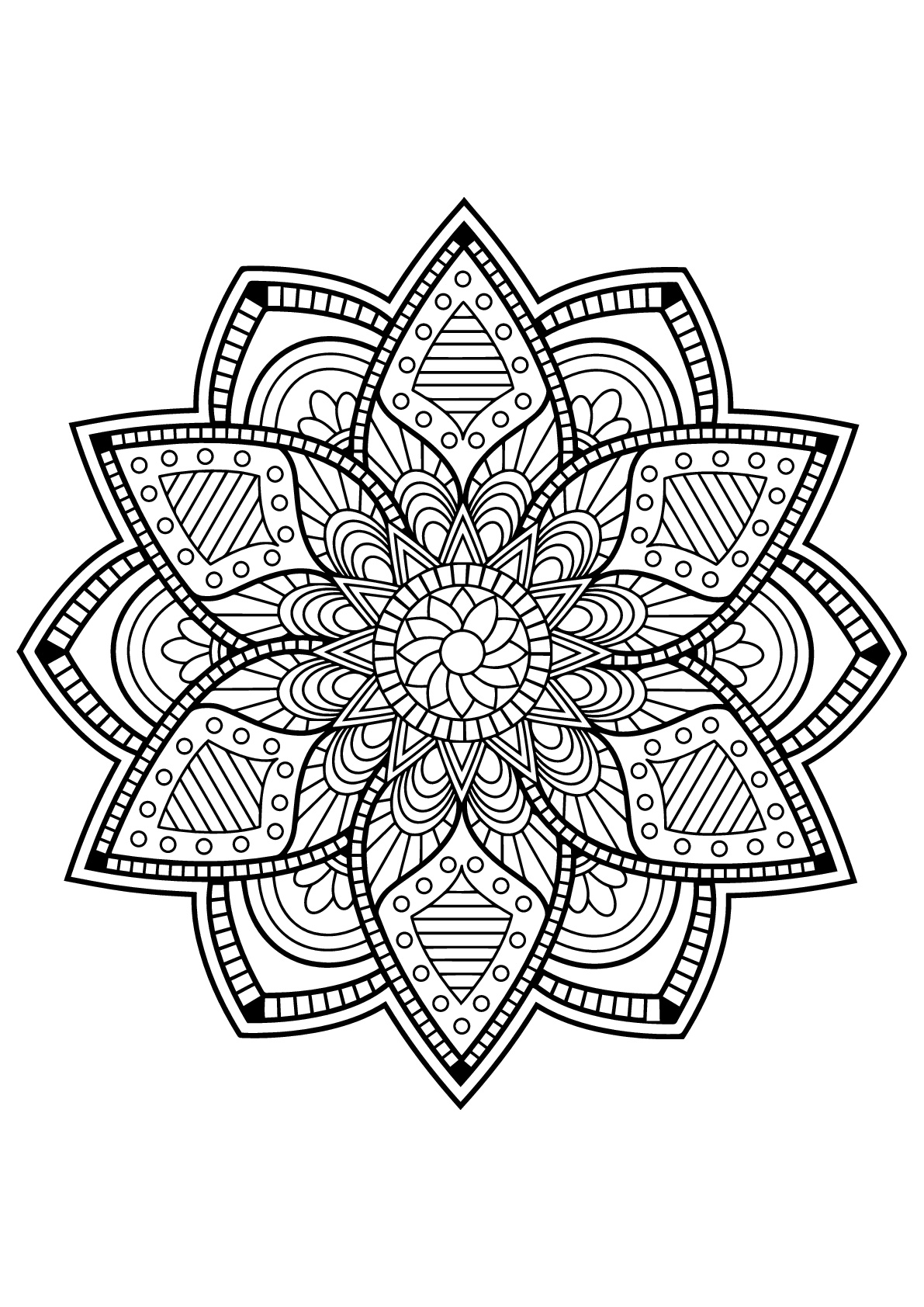 Mandala from free coloring books for adults 24 Malas