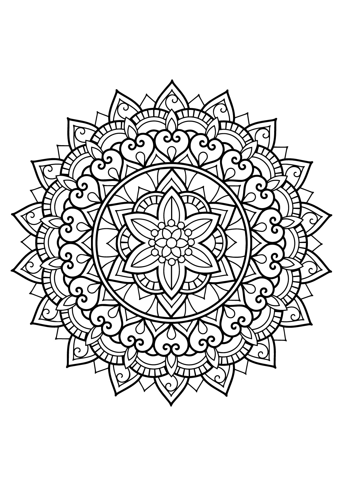 Mandala from free coloring books for adults - 29 - Mandalas Adult ...