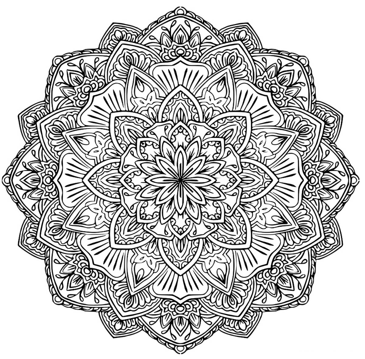 Download Mandala to download in pdf 1 - M&alas Adult Coloring Pages
