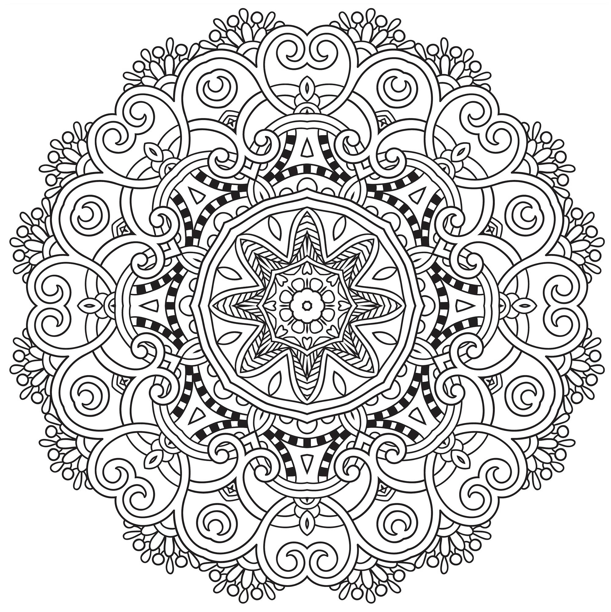 Download Mandala to download in pdf 2 - M&alas Adult Coloring Pages ...