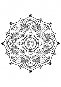 Mandala from free coloring book for adults 8