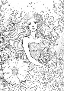 Drawing Mermaid 147263 Characters  Printable coloring pages