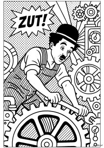 Charlie Chaplin at the pop art factory