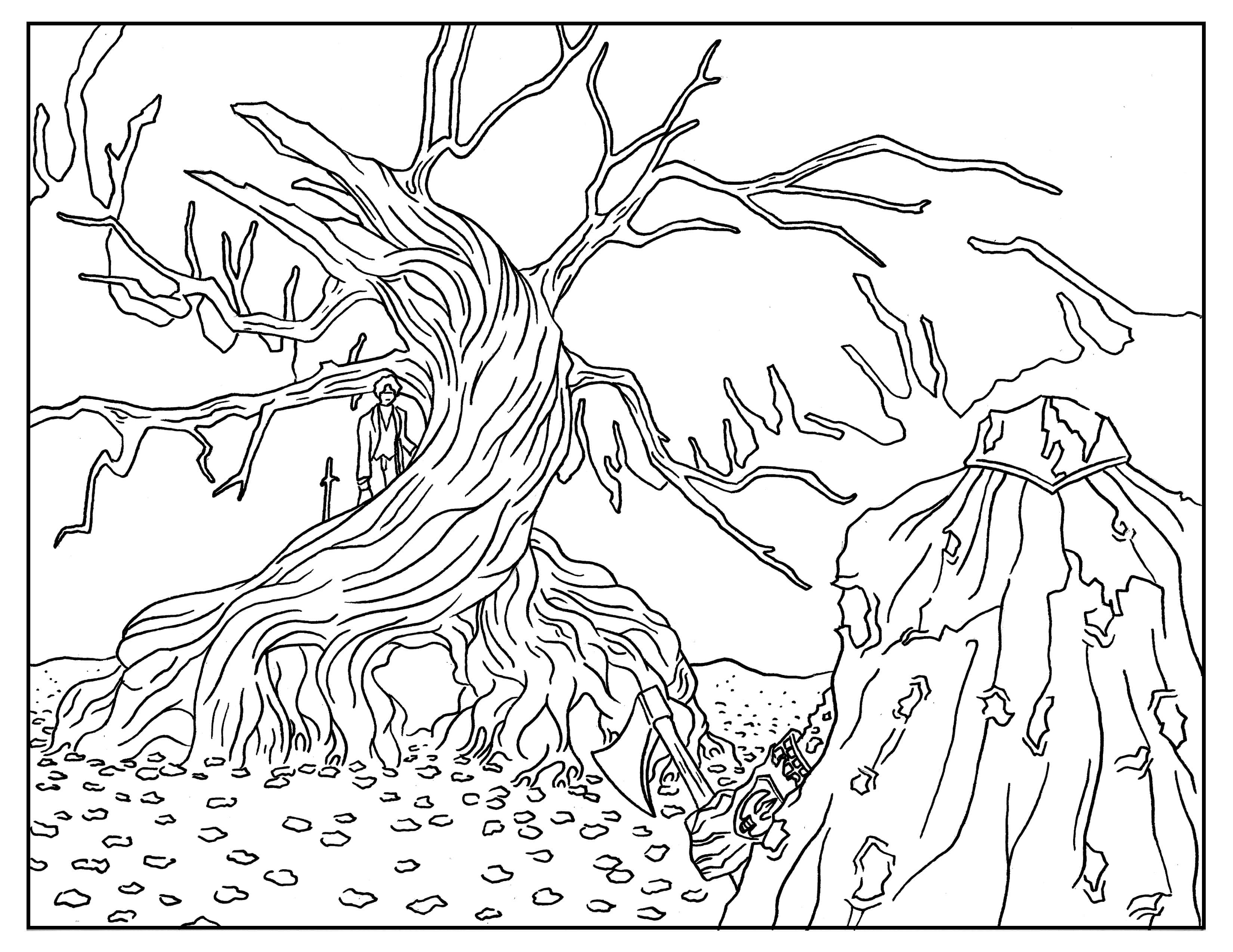 Download Sleepy Hollow Adult Book Page Movies Adult Coloring Pages