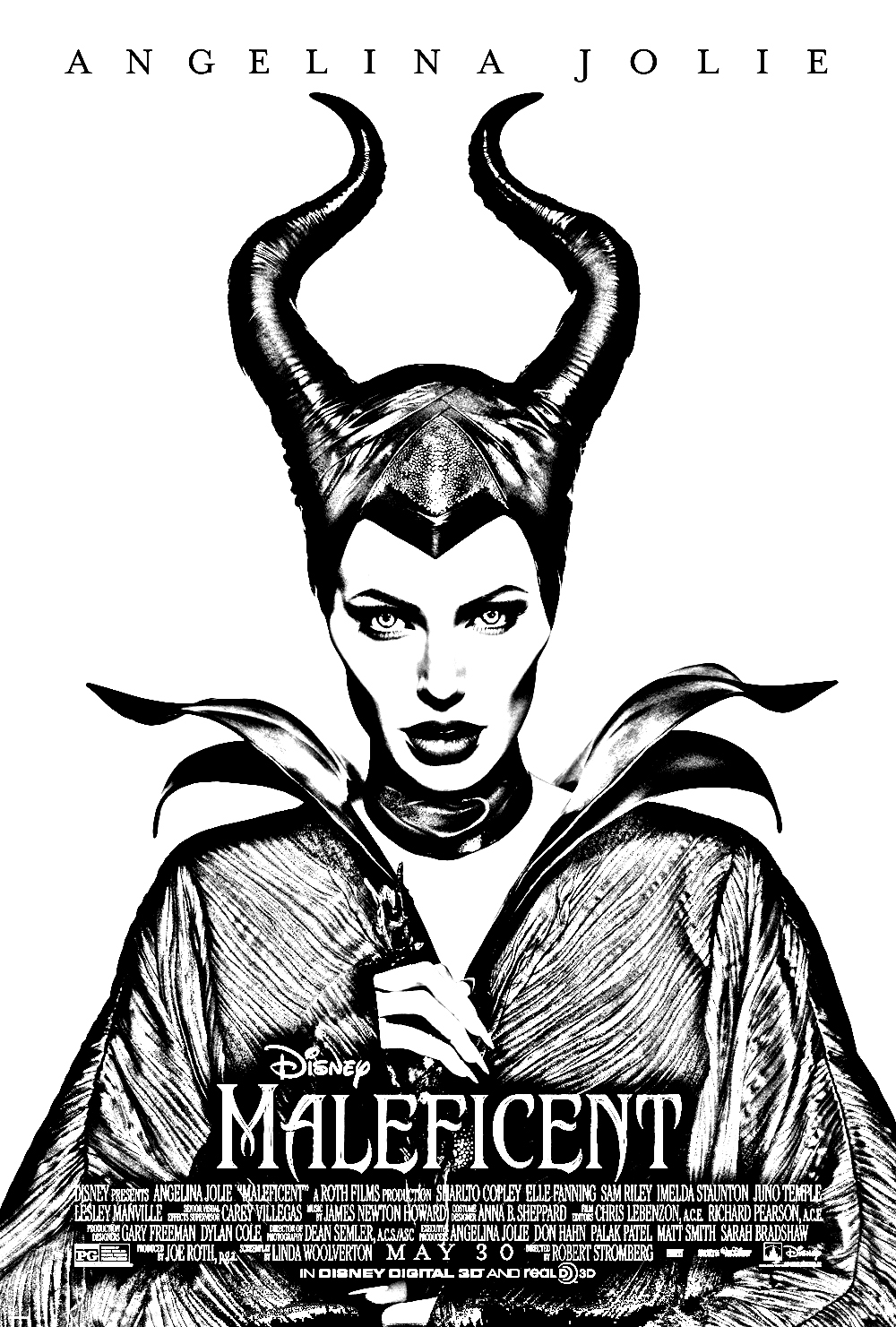 Maleficent disney angelina jolie - Movies Adult Coloring Pages