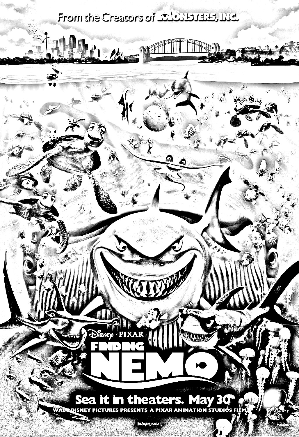 Download Movie nemo disney pixar - Movies Adult Coloring Pages