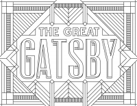 Coloring adult the great gatsby