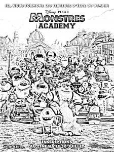 Coloring movie montres academy