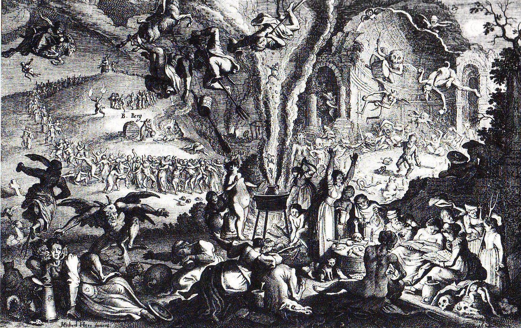 Illustration of a witch sabbat